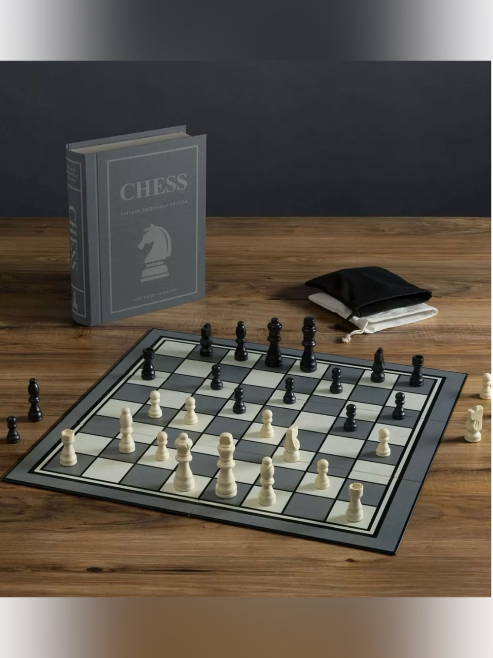 WS Game Company Chess Vintage Bookshelf Game